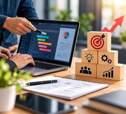 Semitrique purposeful execution focused on strategy, teamwork, implementation and measurable growth