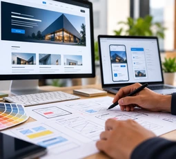 UI UX design with wireframes, responsive layouts and user interface planning